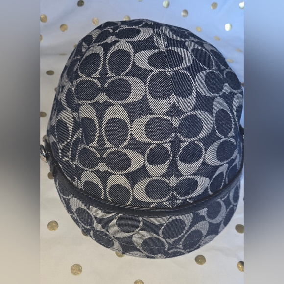 Coach Blue and White Patterned Hat - Picture 1 of 6
